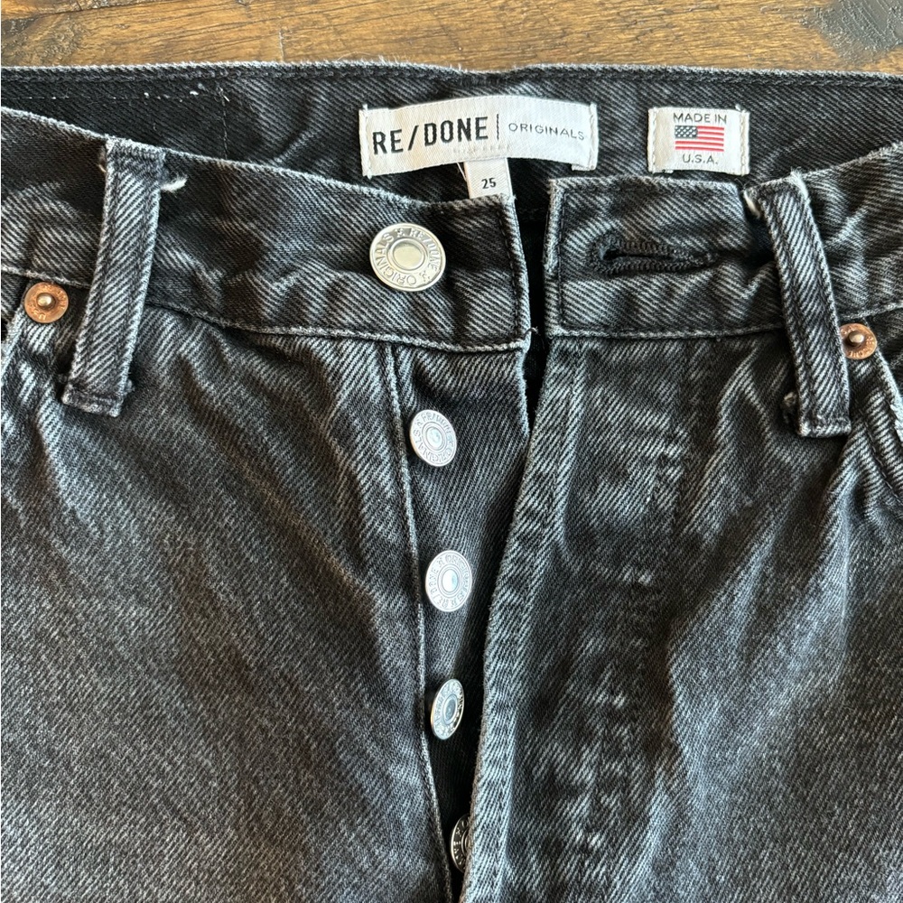RE/DONE Distressed Black Jeans
